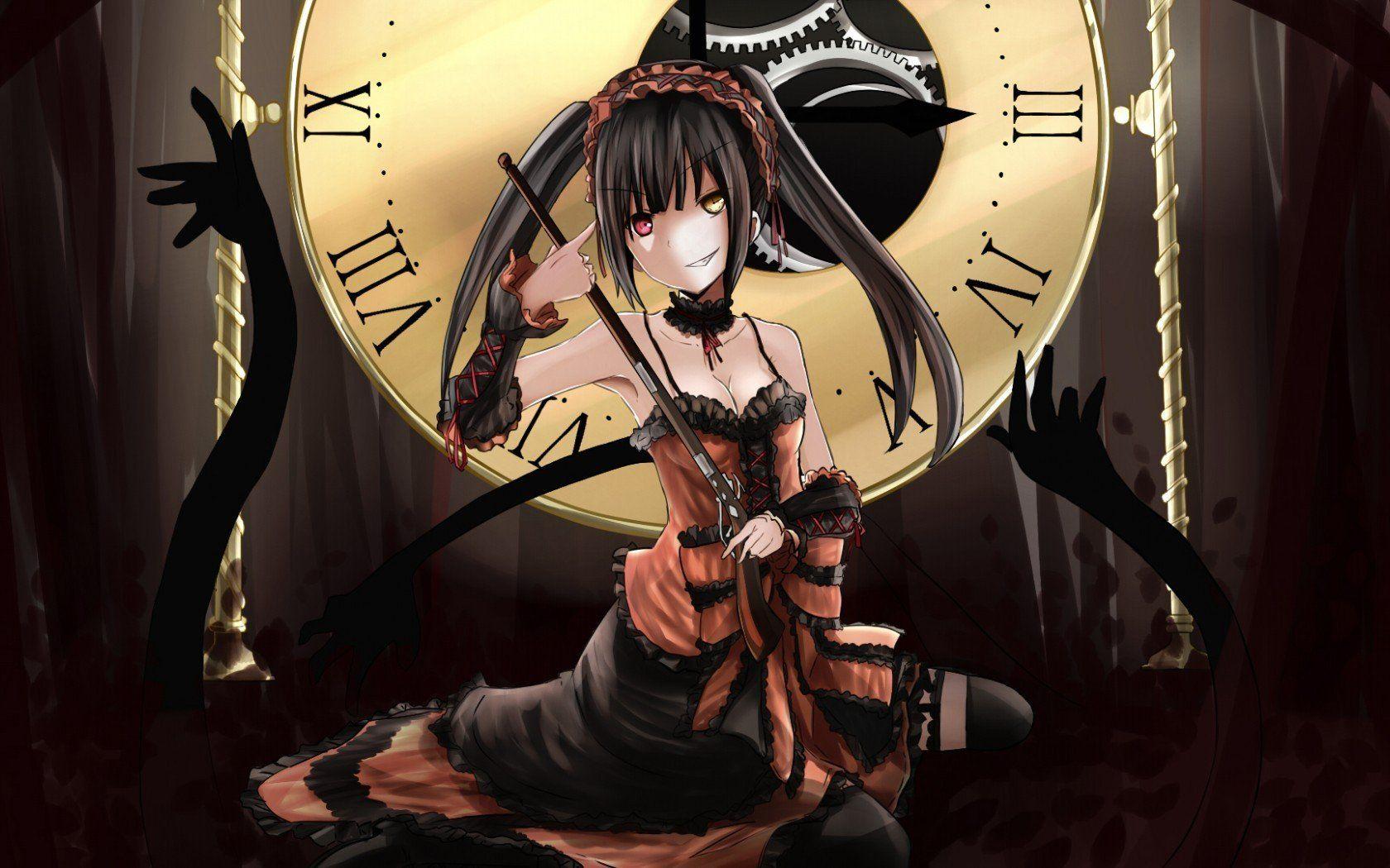 Black haired female anime character, Tokisaki Kurumi, Date A Live HD  wallpaper