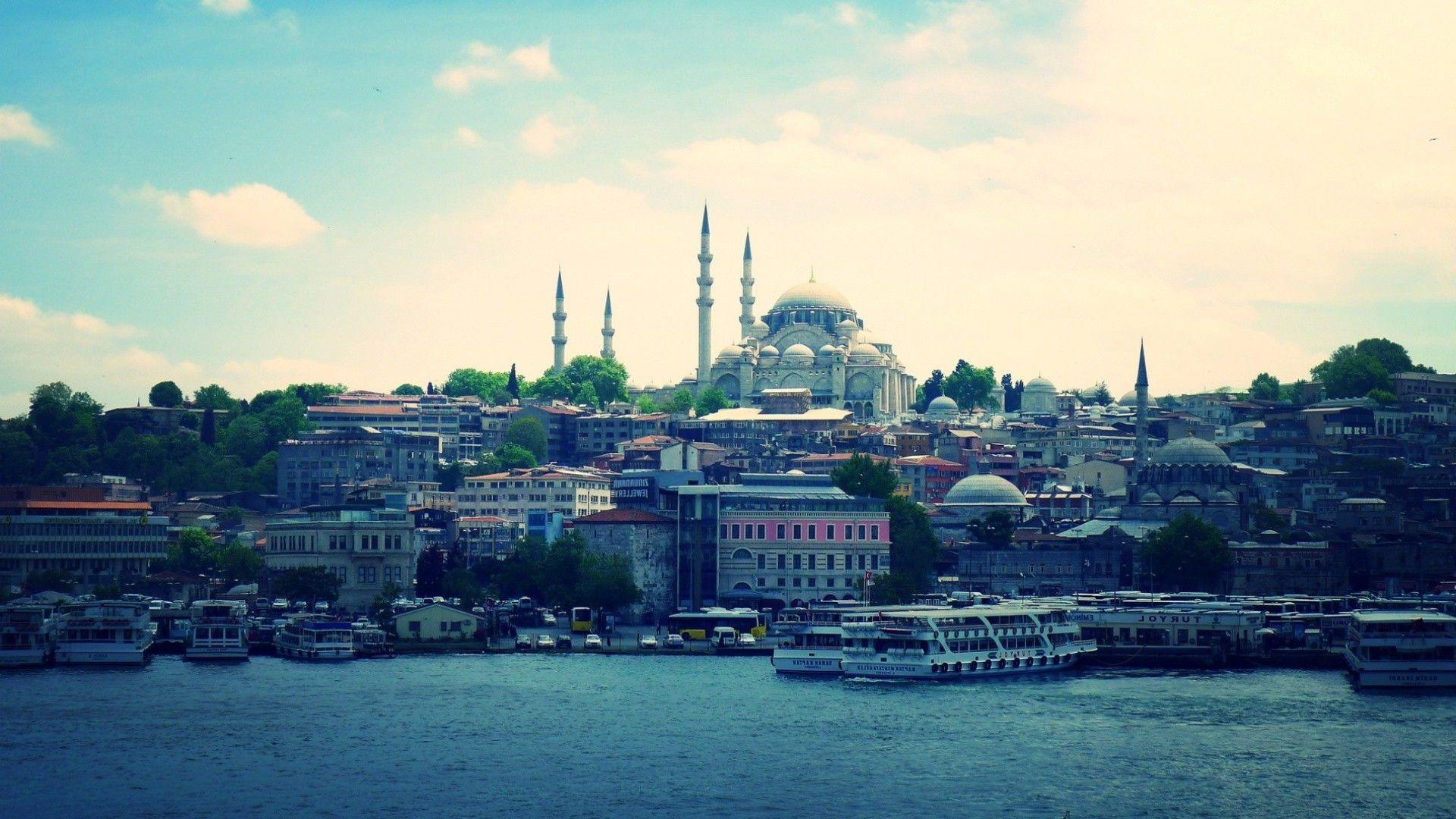 city cityscape istanbul sea building mosques architecture wallpaper