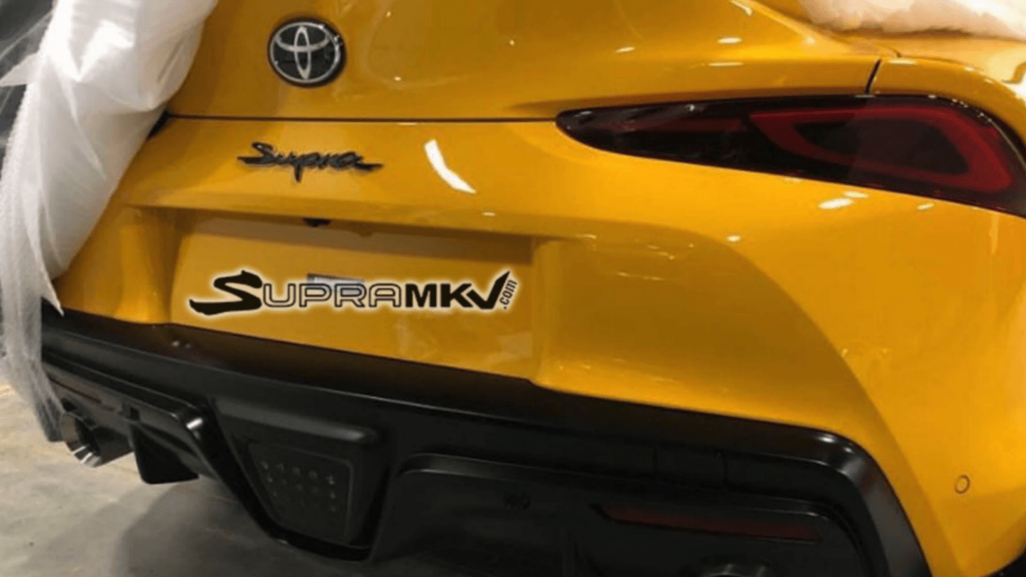 Toyota Supra Rear End Photo Leaked Weeks Before Detroit Reveal