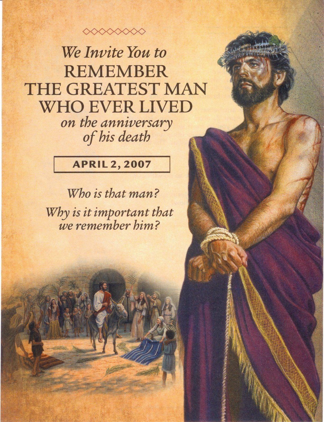 Jehovah witnesses image Flyer For 2007 Memorial Celebration HD