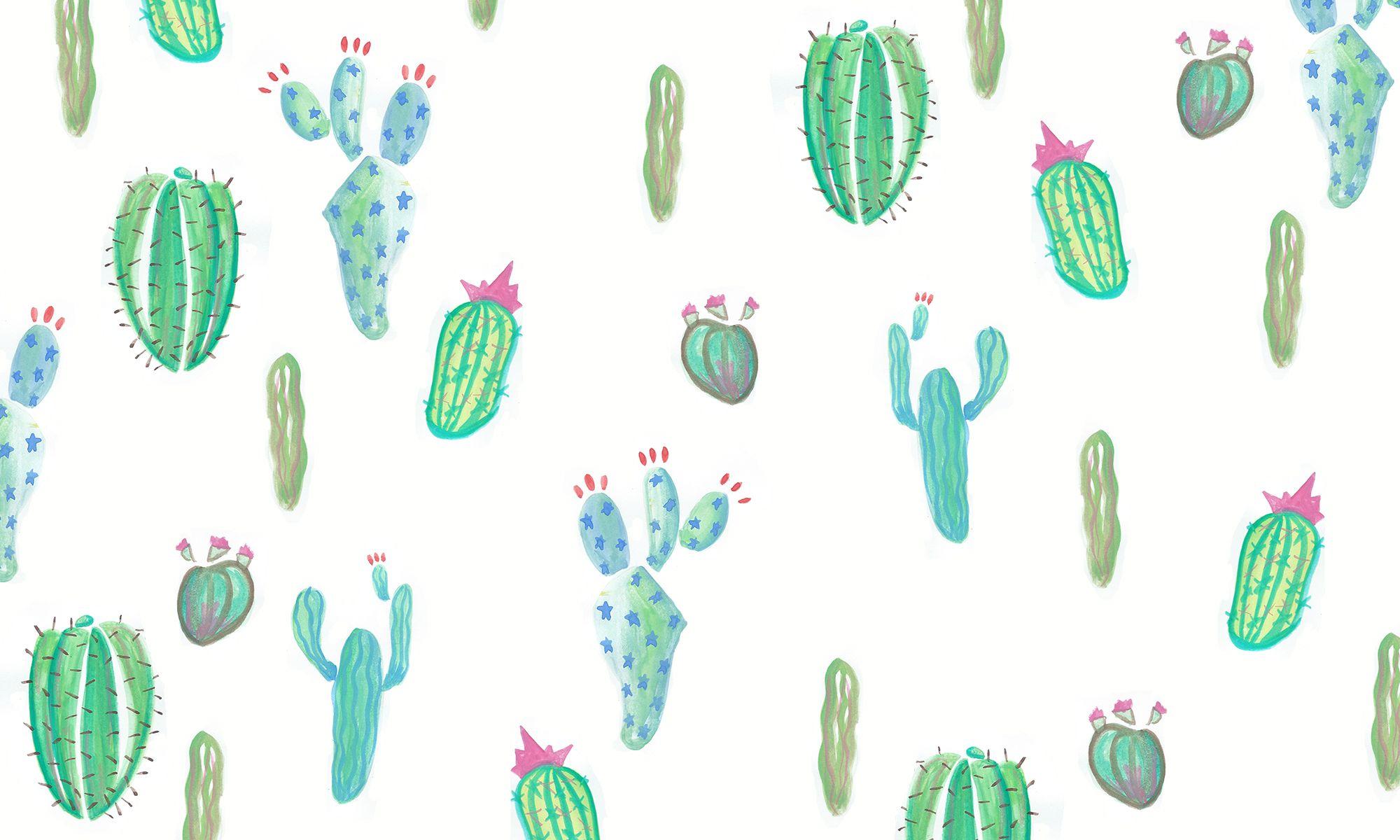 TECH TUESDAY: Cacti Party Wallpaper