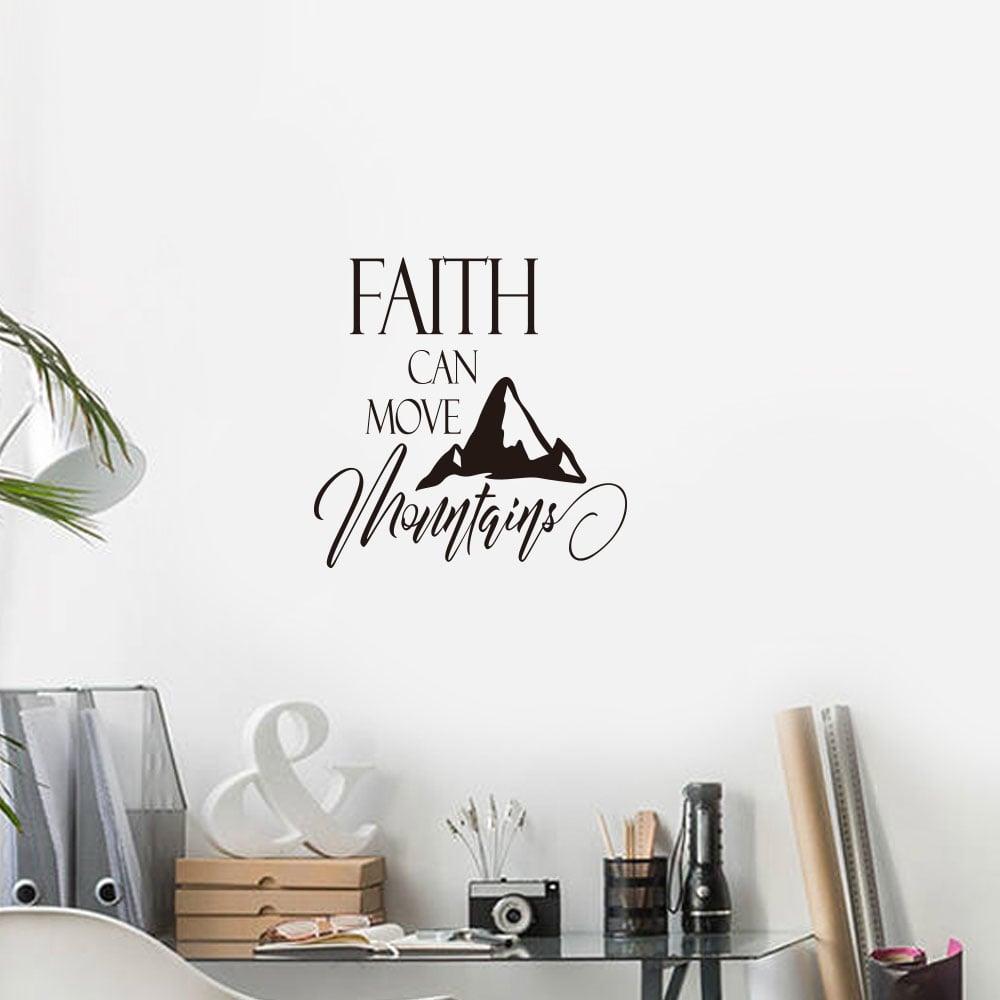 47% OFF 2018 Faith Can Move Mountains Art Vinyl Mural Home Room