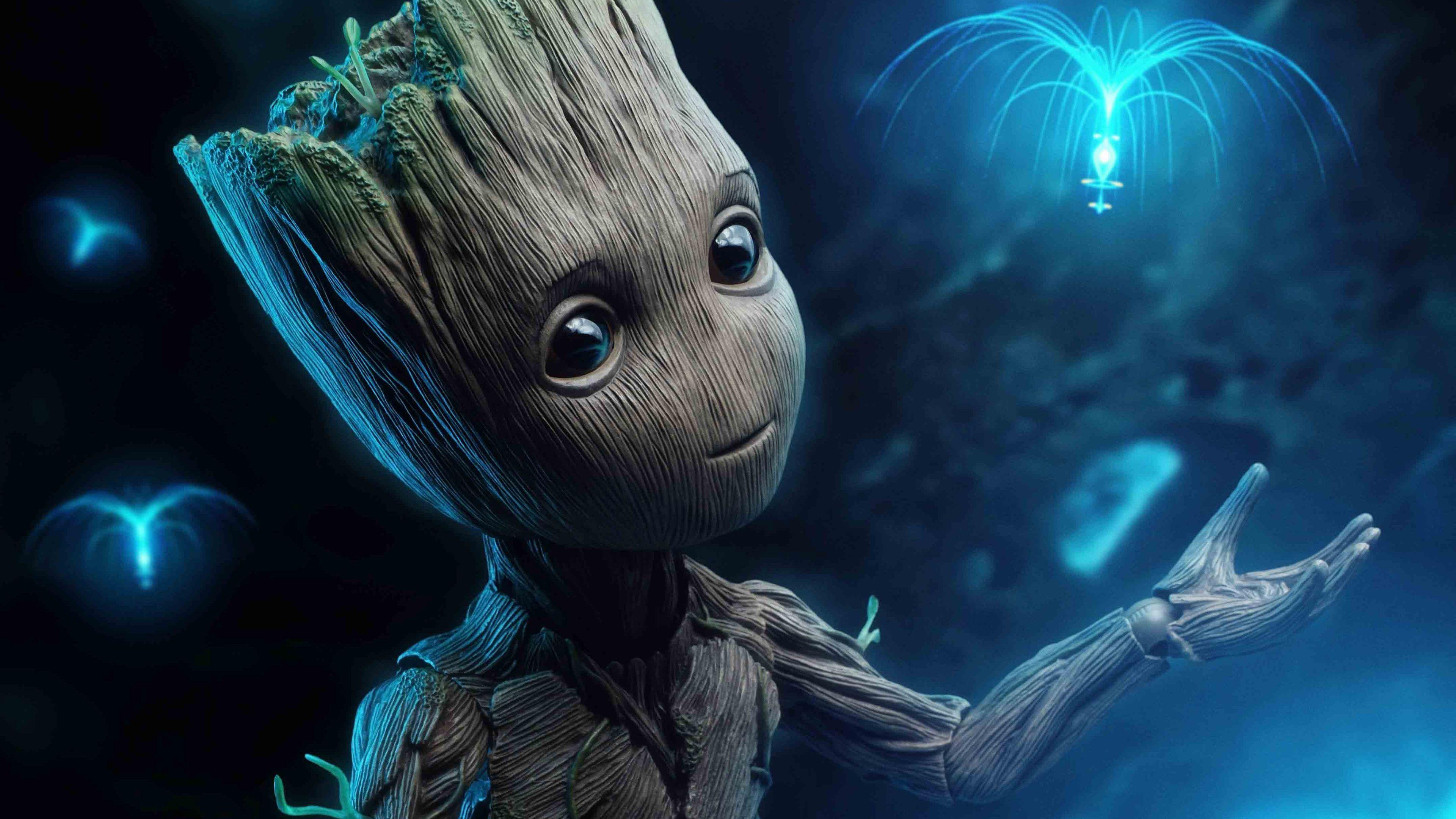 Baby Groot 4k Superheroes Wallpaper, Hd Wallpaper, Baby Groot Wallpaper, 4k Wallpaper. Groot Marvel, Baby Groot, 4k Desktop Wallpaper