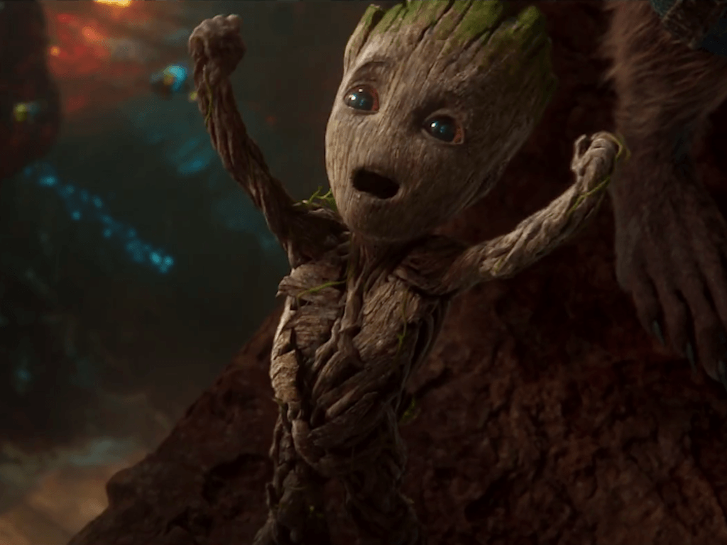 Download Captivating 4K Desktop Wallpaper featuring Baby Groot