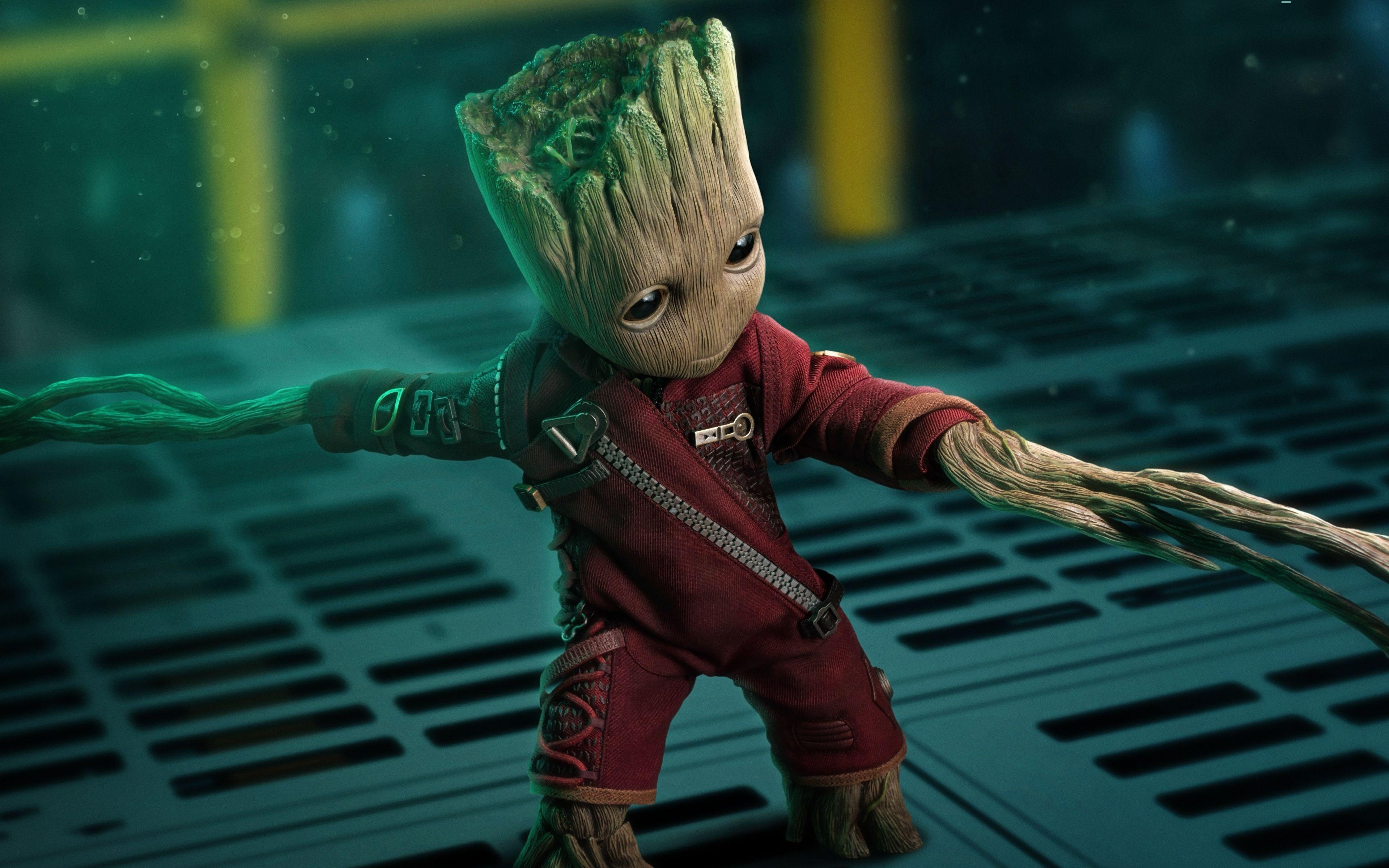 Downaload Baby groot, guardians of the galaxy, marvel, toy art