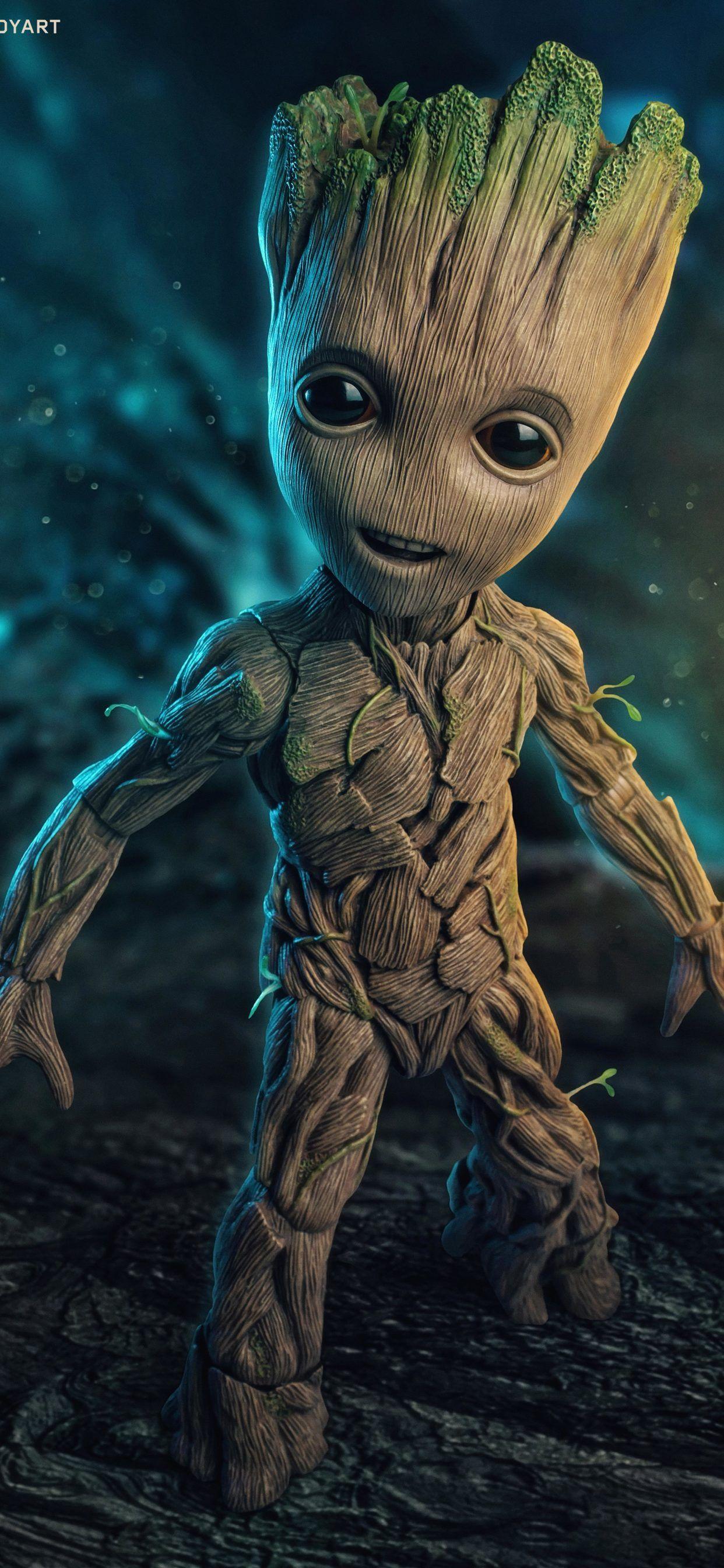 Baby Groot 2018 4k Z2 1242x2688