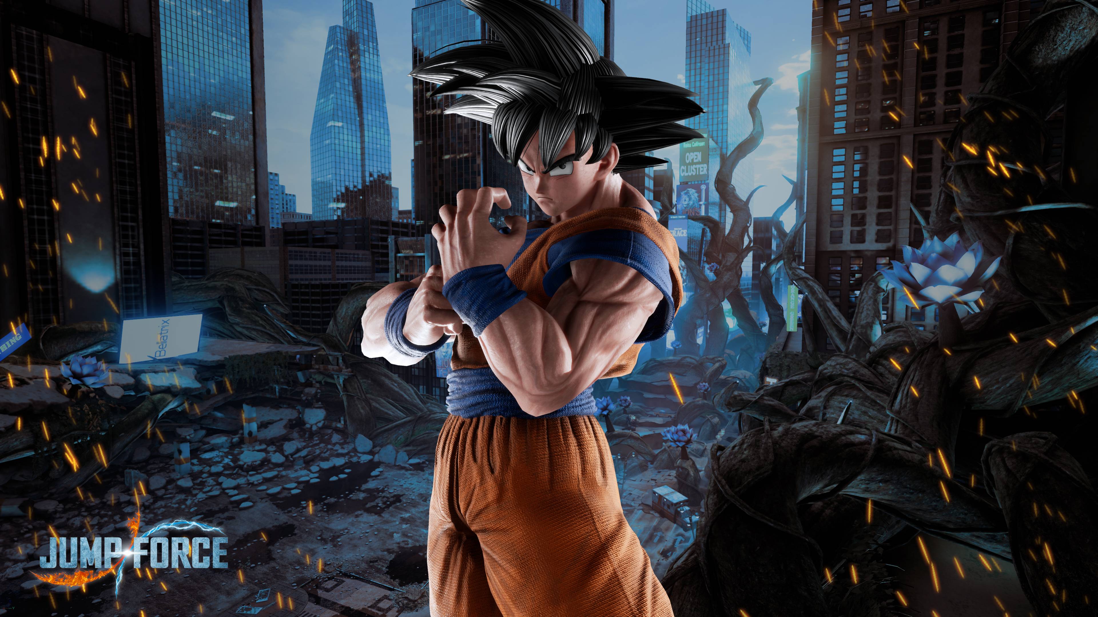 Jump Force Goku Wallpaper. Cat with Monocle