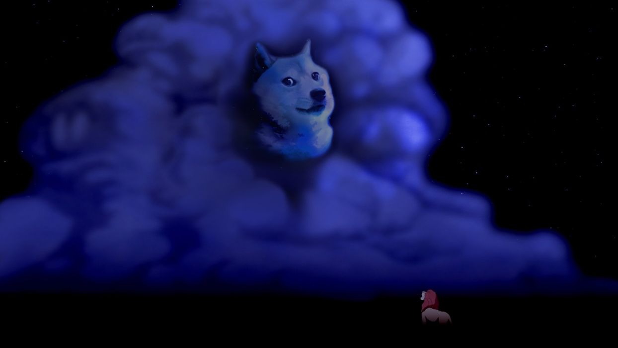 Lion King Clouds Night Doge Meme Dog disney wolf wolves fantasy