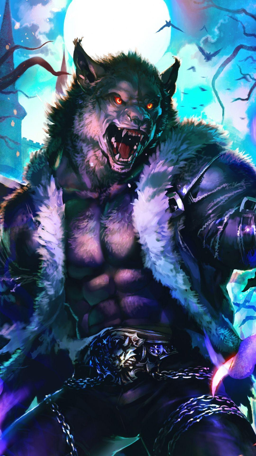 Wolf king, fantasy, monster, art Wallpaper. Werewolf art, Wolf