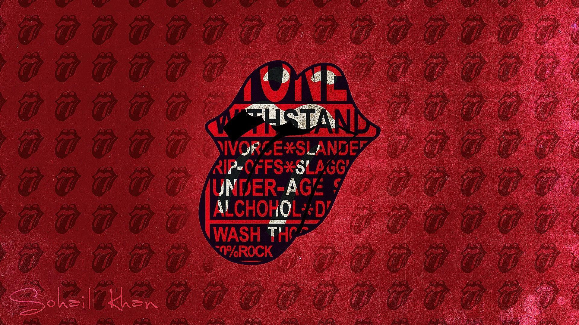Rock band rolling stones the music tongue wallpaper