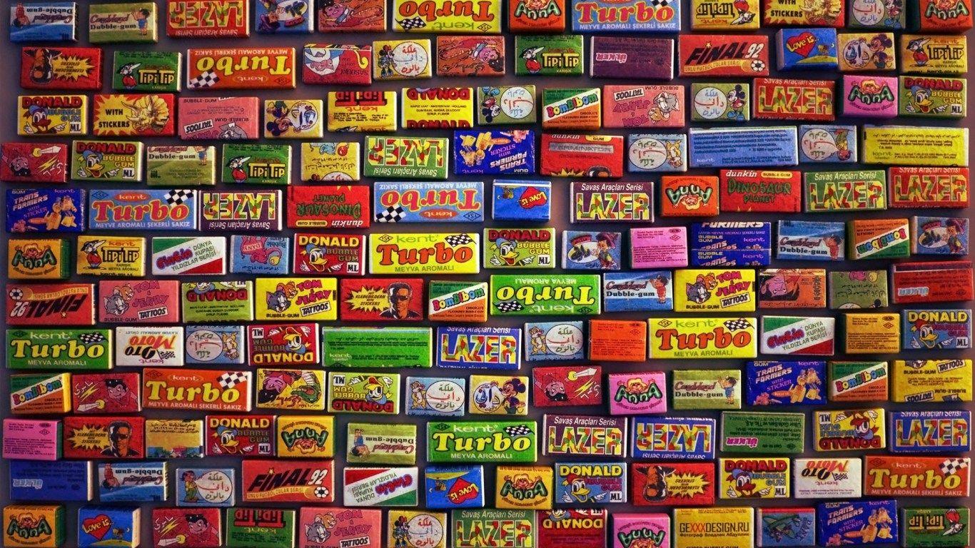 HD Background Chewing Gum Different Brands Types Wallpaper