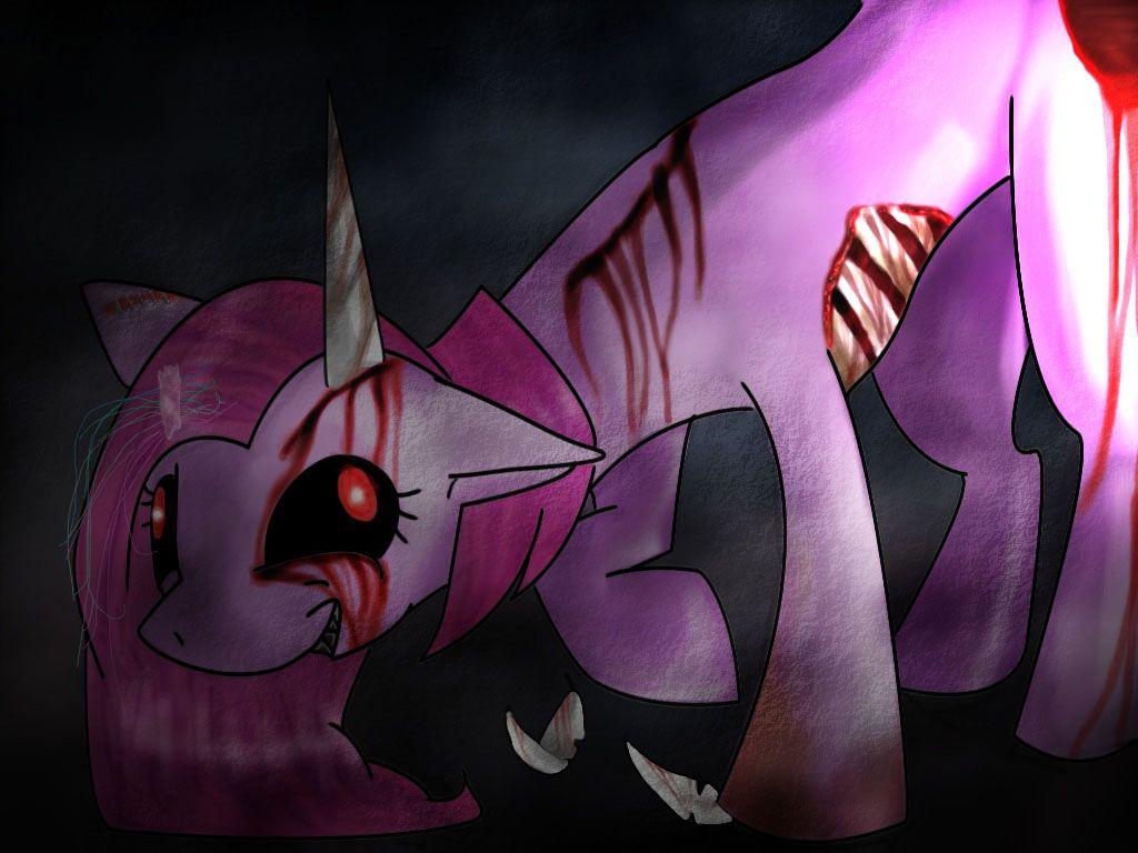 Pinkamena Horror Pony Down to Princess Celestia Fan