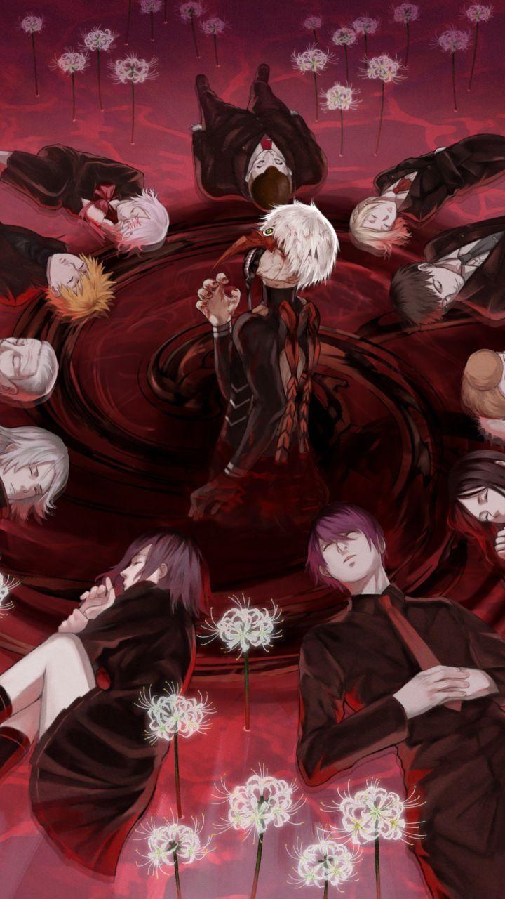 Tokyo ghoul, anime, all characters, 720x1280 wallpaper