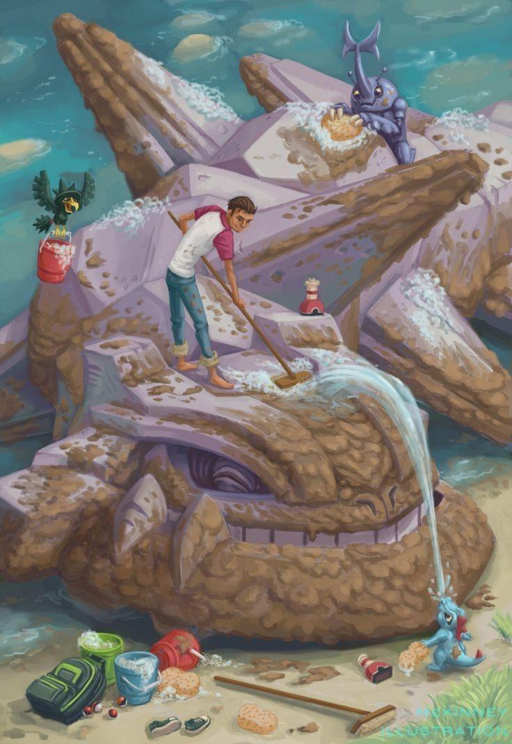 Trabajo en equipo #pokemon #heracross #totodile #murkrow. Pokémon