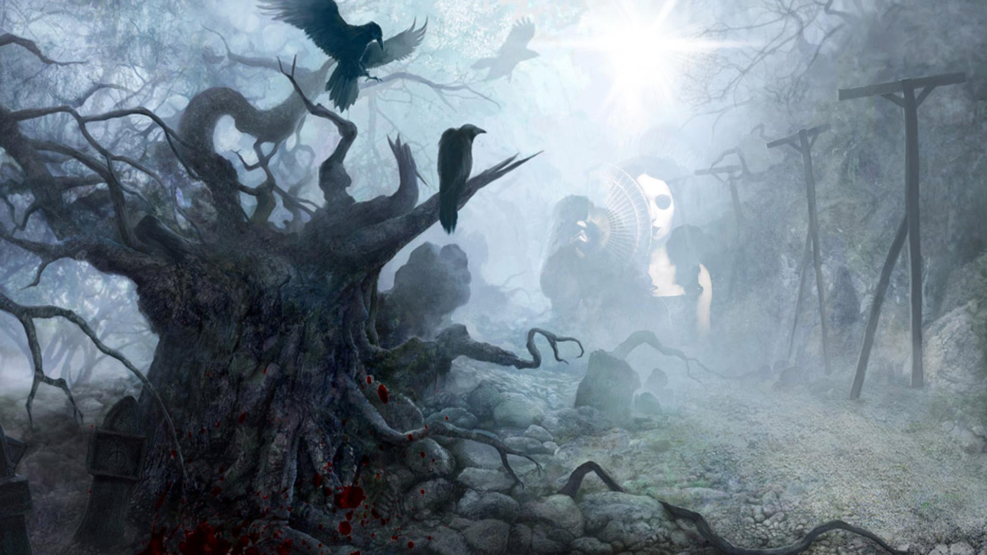 Evil Tree Dark Lady in Forrest wallpaper from Dark wallpaper