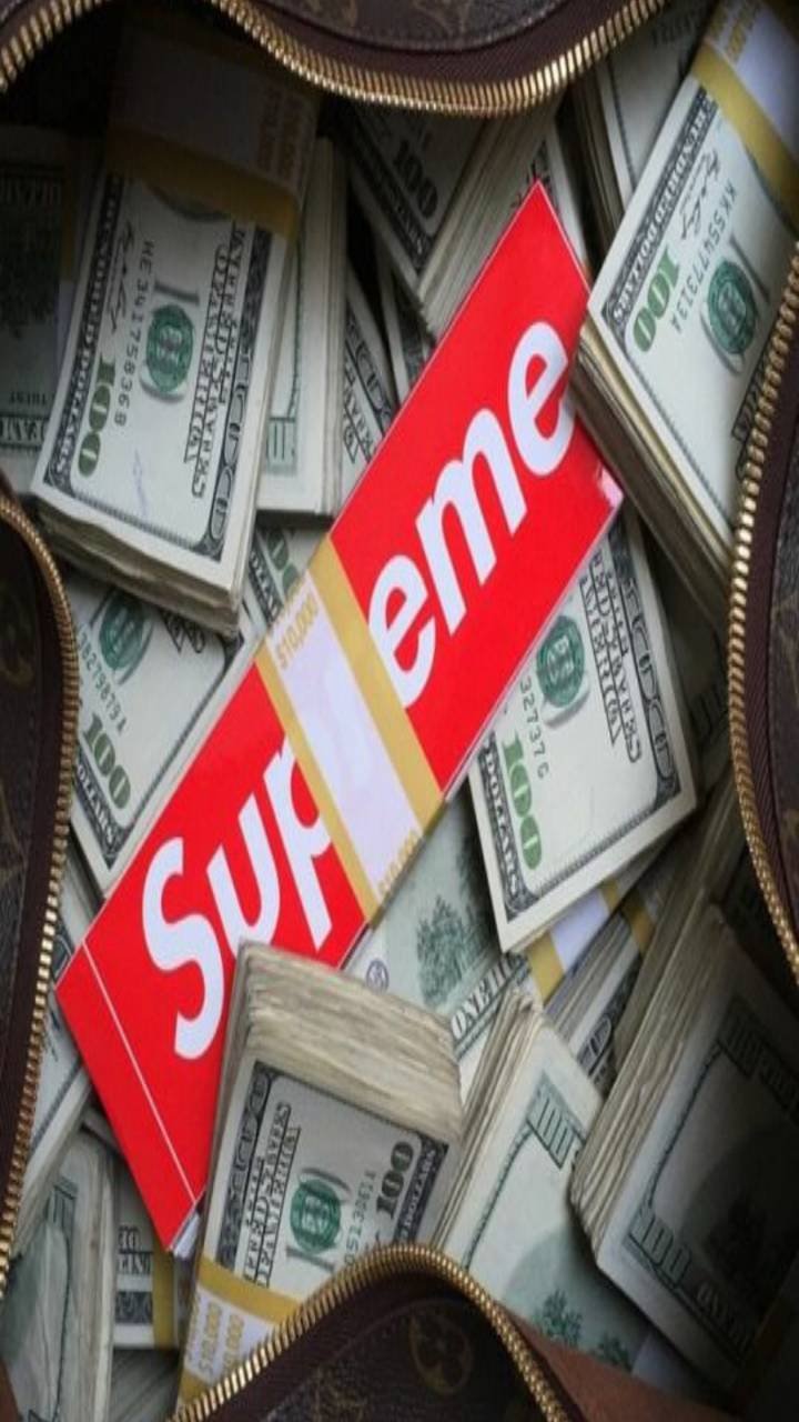 Supreme money bag Wallpaper