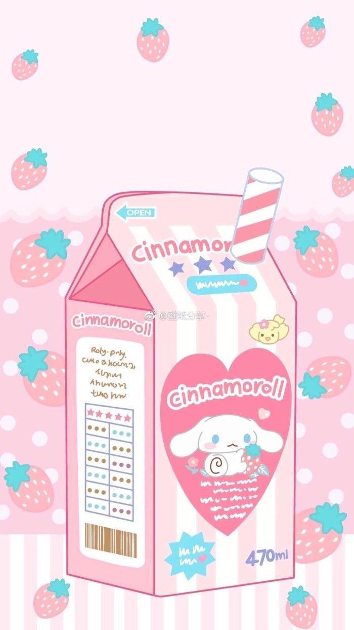 Cinnamoroll milk carton (⌒▽⌒). Pastel. Kawaii