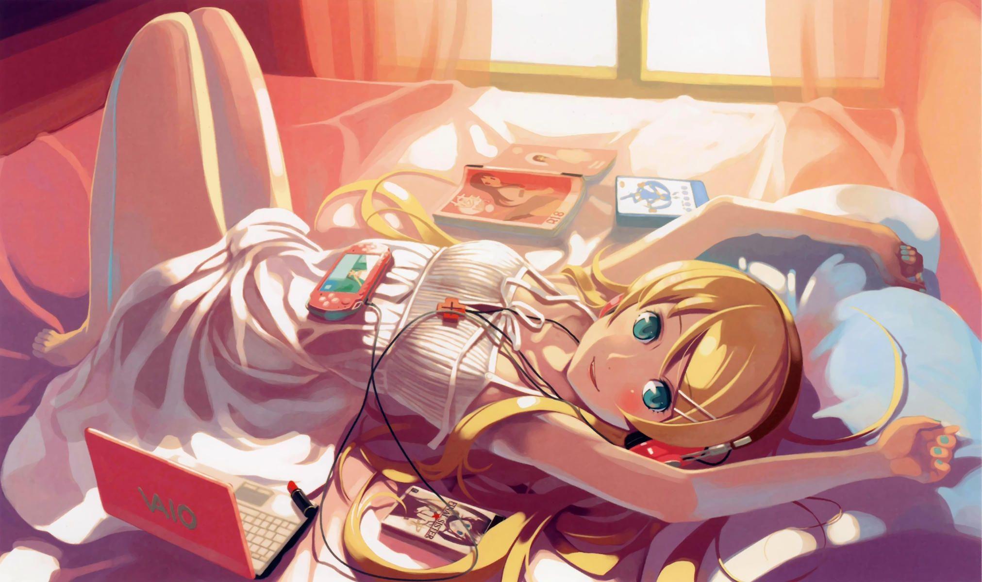 Wallpaper girl anime gamer Gamer Aesthetic
