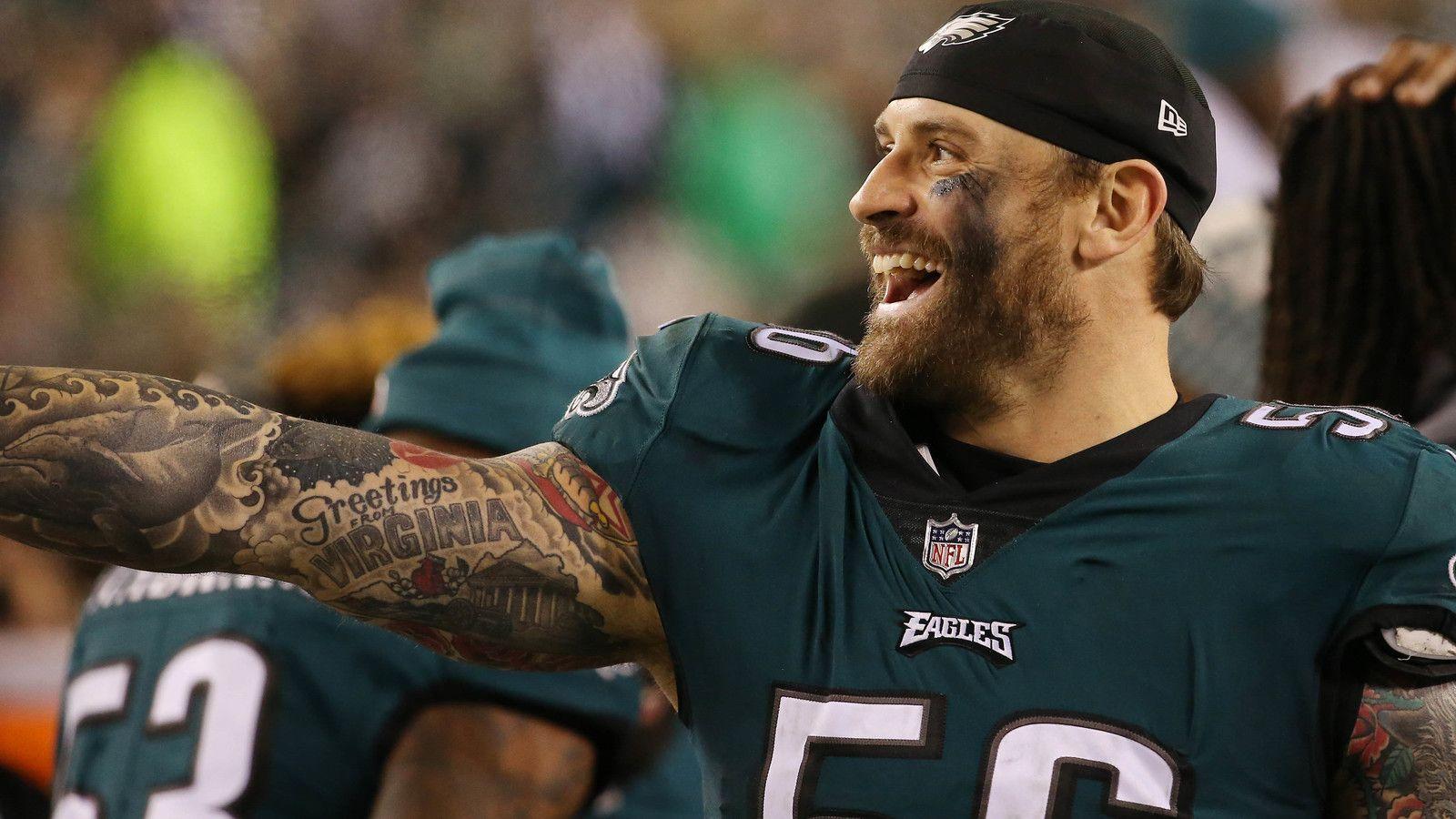 Chris Long made 'really dumb bet' to get tattoo of LB coach if