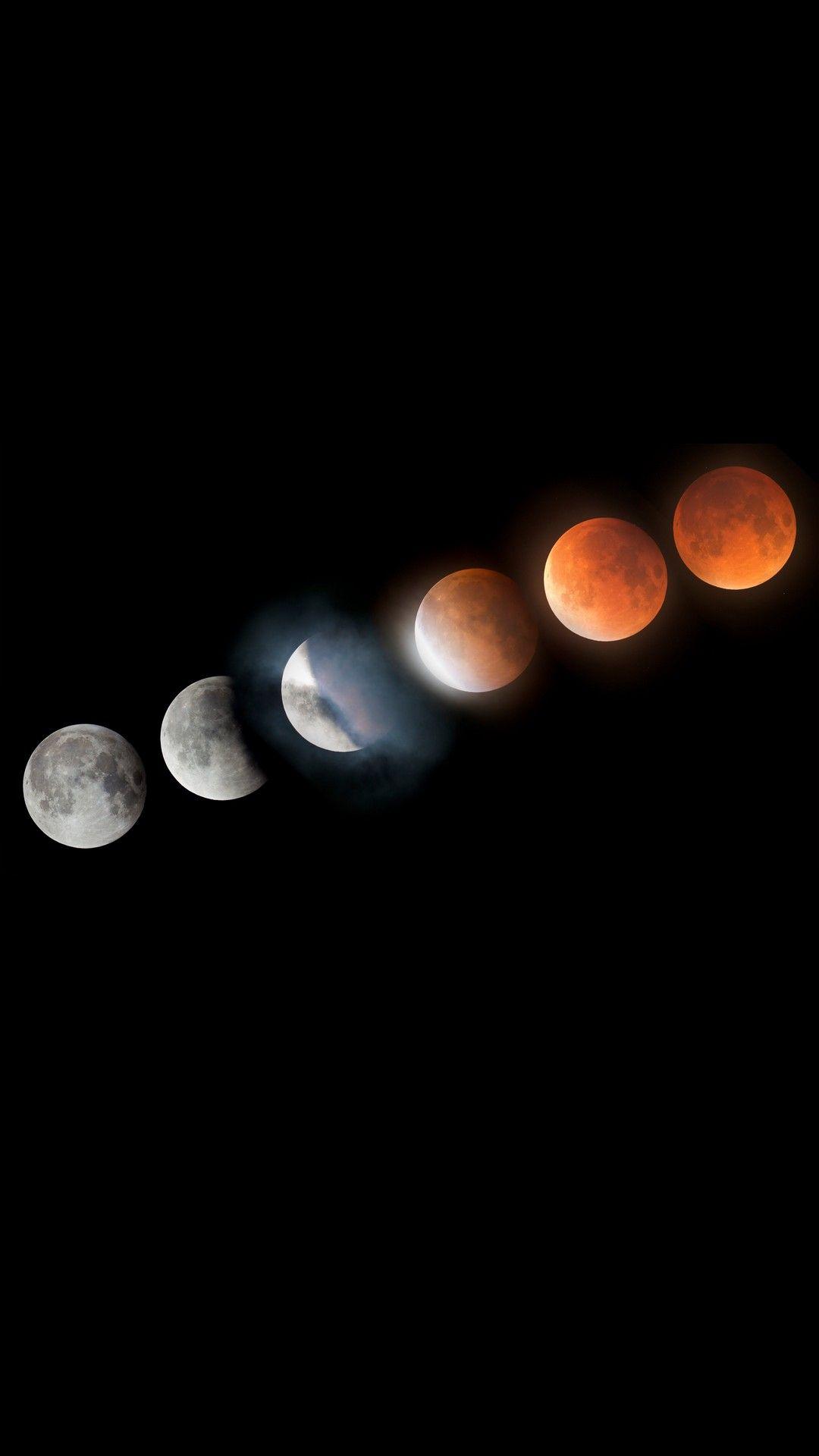 iPhone X Wallpaper Super Blood Moon Lunar Eclipse 3D