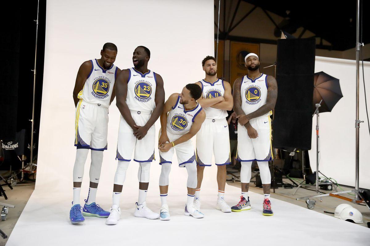 The first picture of the Warriors Big Five, including DeMarcus