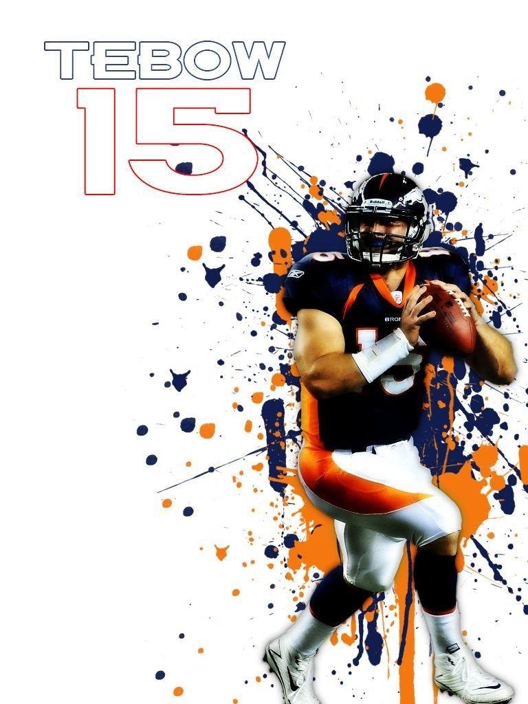 Graphic Design: Denver Broncos' Tim Tebow Wallpaper Desktop Background