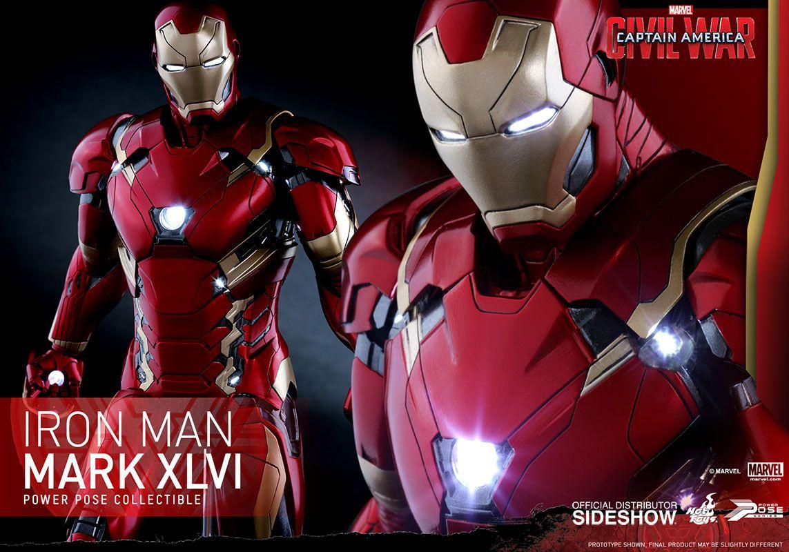 Marvel Iron Man Mark XLVI Sixth Scale Figure by Hot Toys. Sideshow