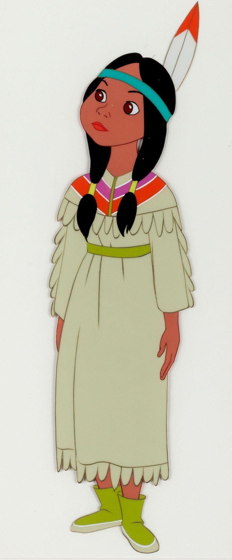 Tiger Lily animation cel from Peter Pan (1953). Via ha.com. The Art