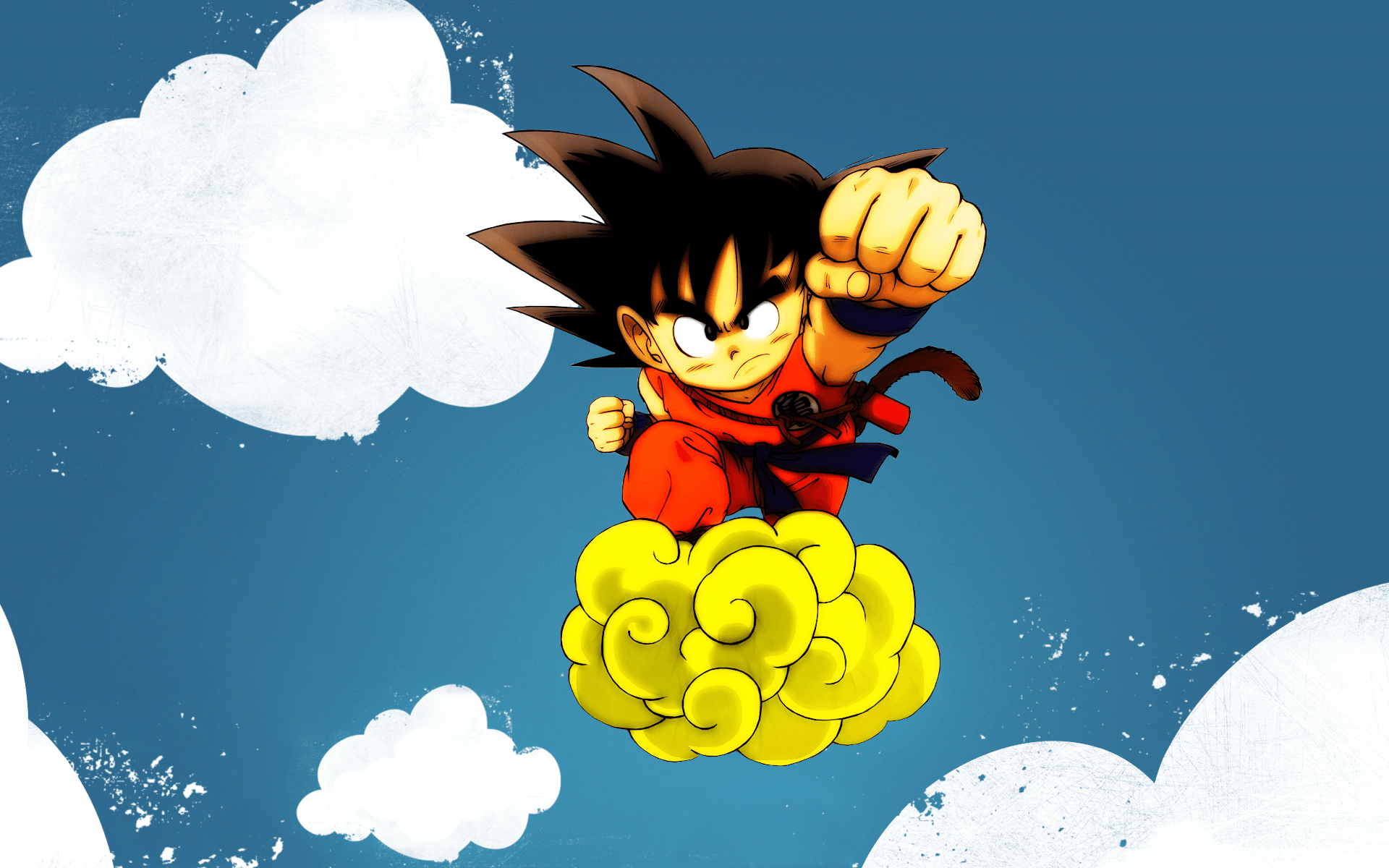 Goku and his Nimbus Cloud HD Wallpaper. Background Image