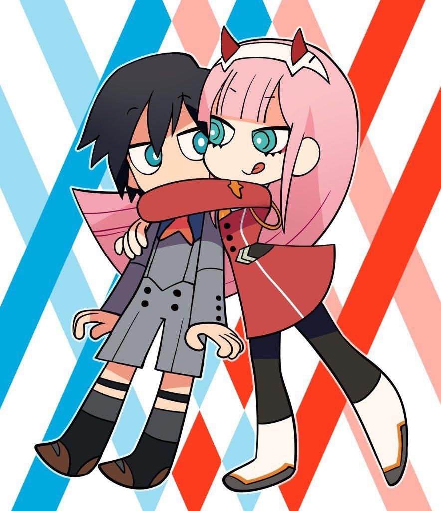 Hiro and Zero Two. Darling in the Franxx