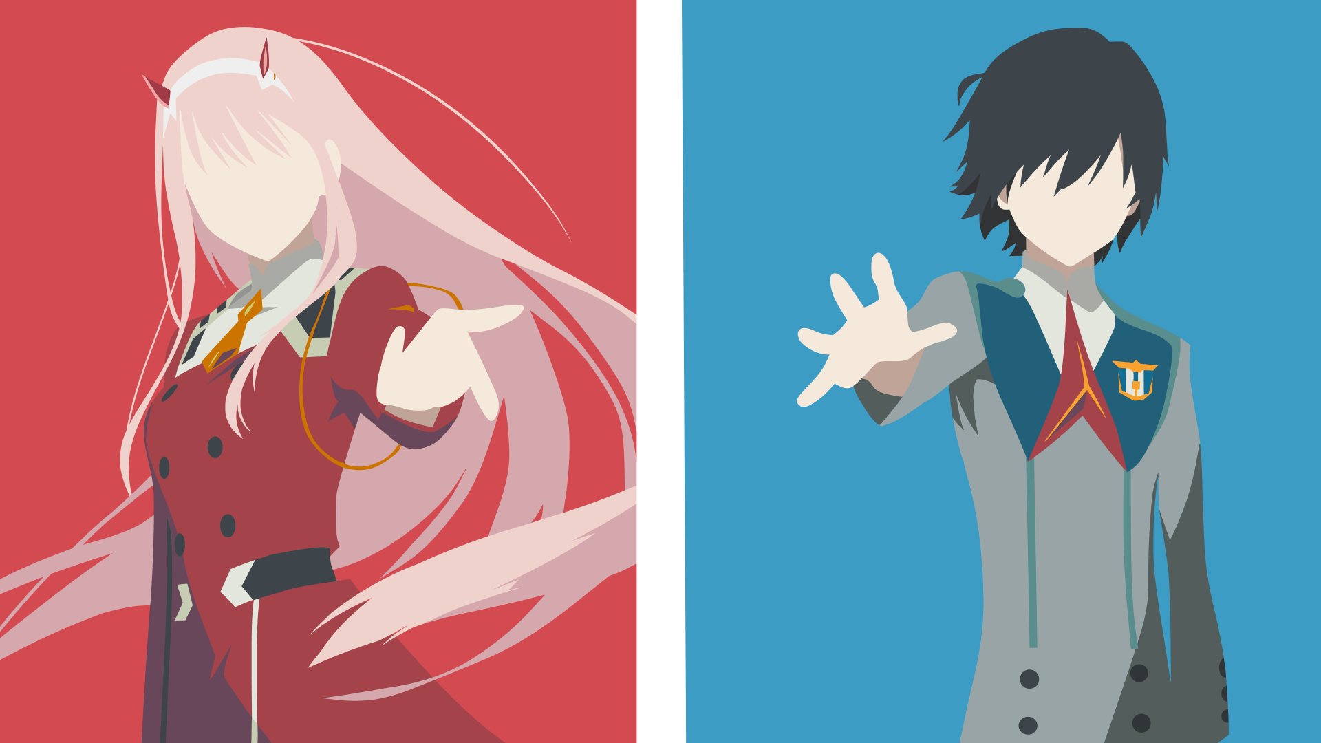 Hiro and Zero Two (Darling in the FranXX) V2 HD Wallpaper