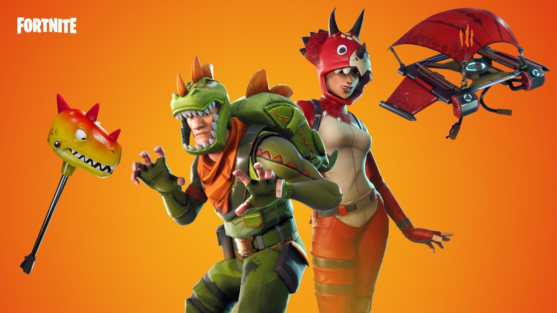 Fortnite Background Dino Skins Wallpaper and Free