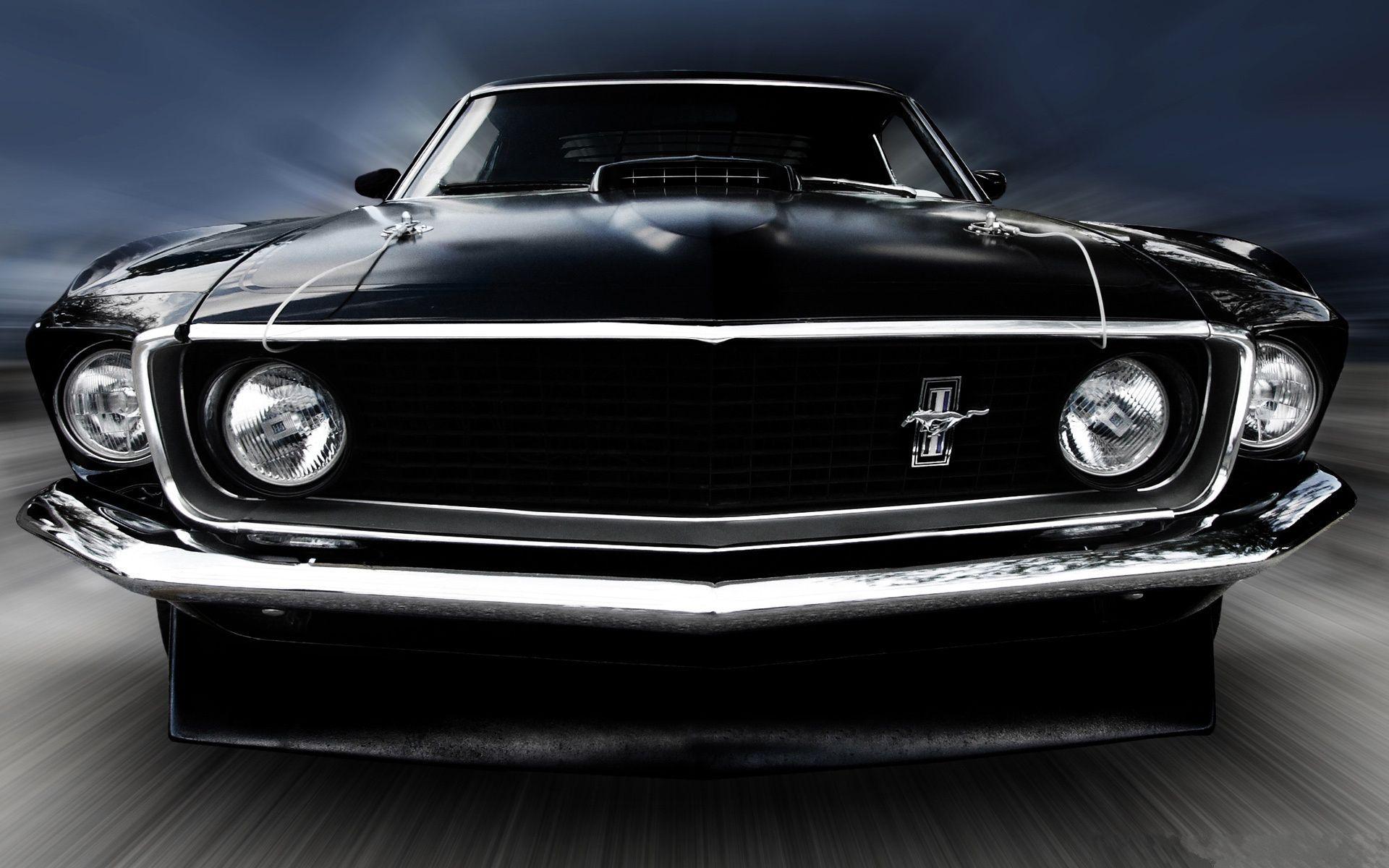Ford Mustang Black Front HD Wallpaper. Ford mustang