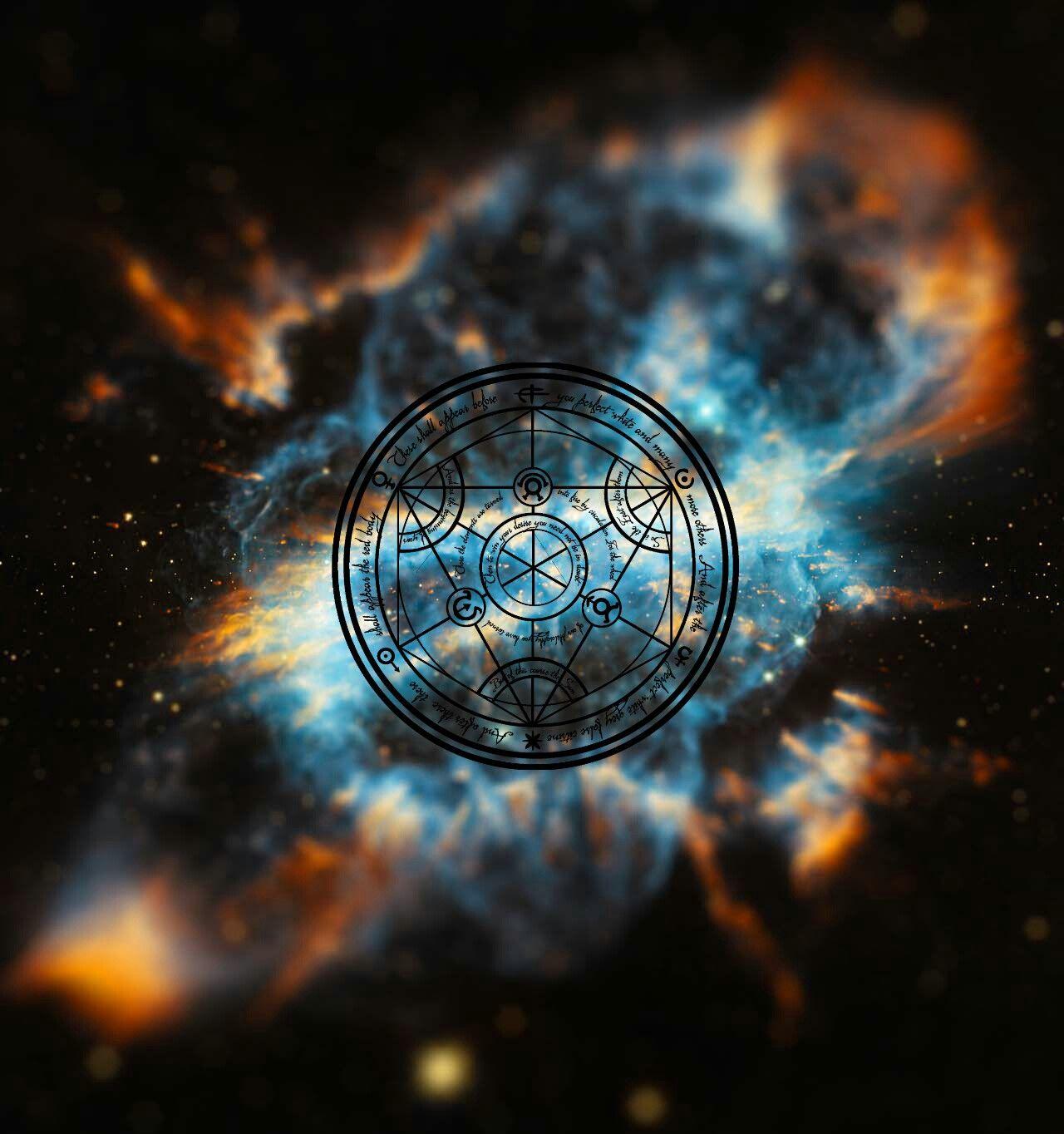 Took A Tilt Shifted Galaxy And Put A Transmutation Circle In It