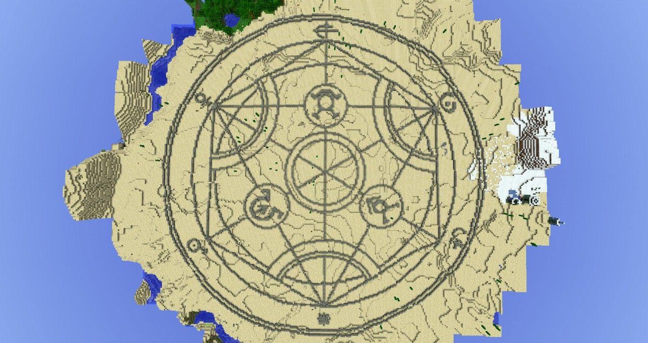 FMA transmutation circle on Minecraft. fullmetal alchemist