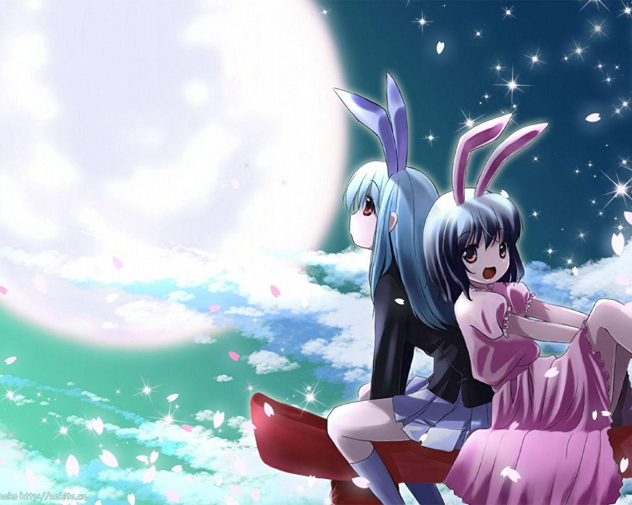 Photo Anime Bunnygirl Rabbit ears 1280x1024