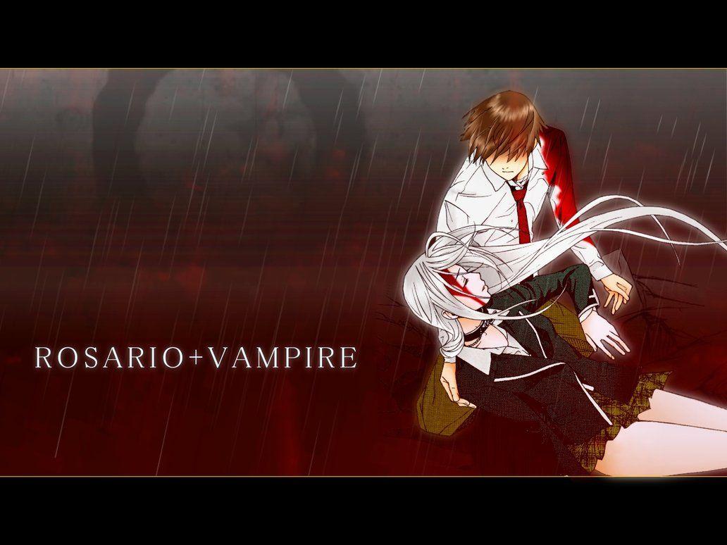 Rosario Vampire Wallpaper Moka And Tsukune 14888