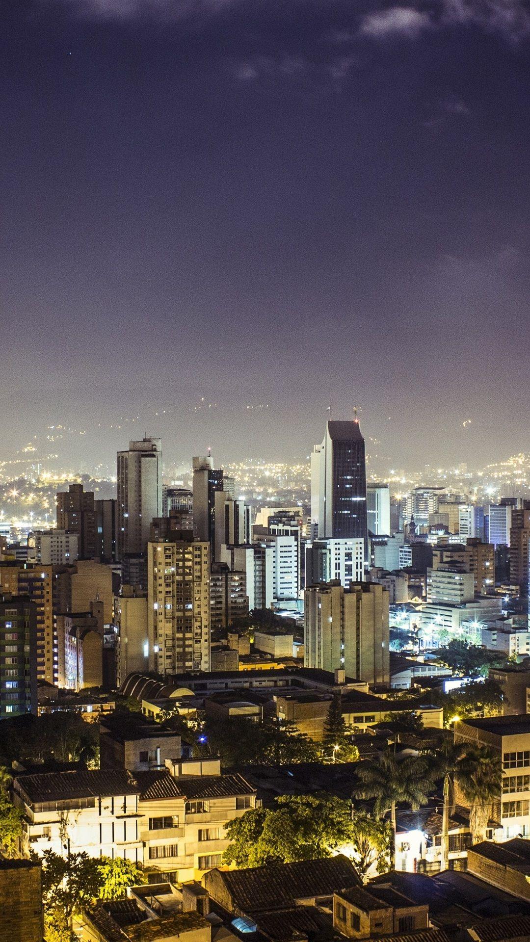 Wallpaper Medellin, Republic of Colombia, city night, buildings