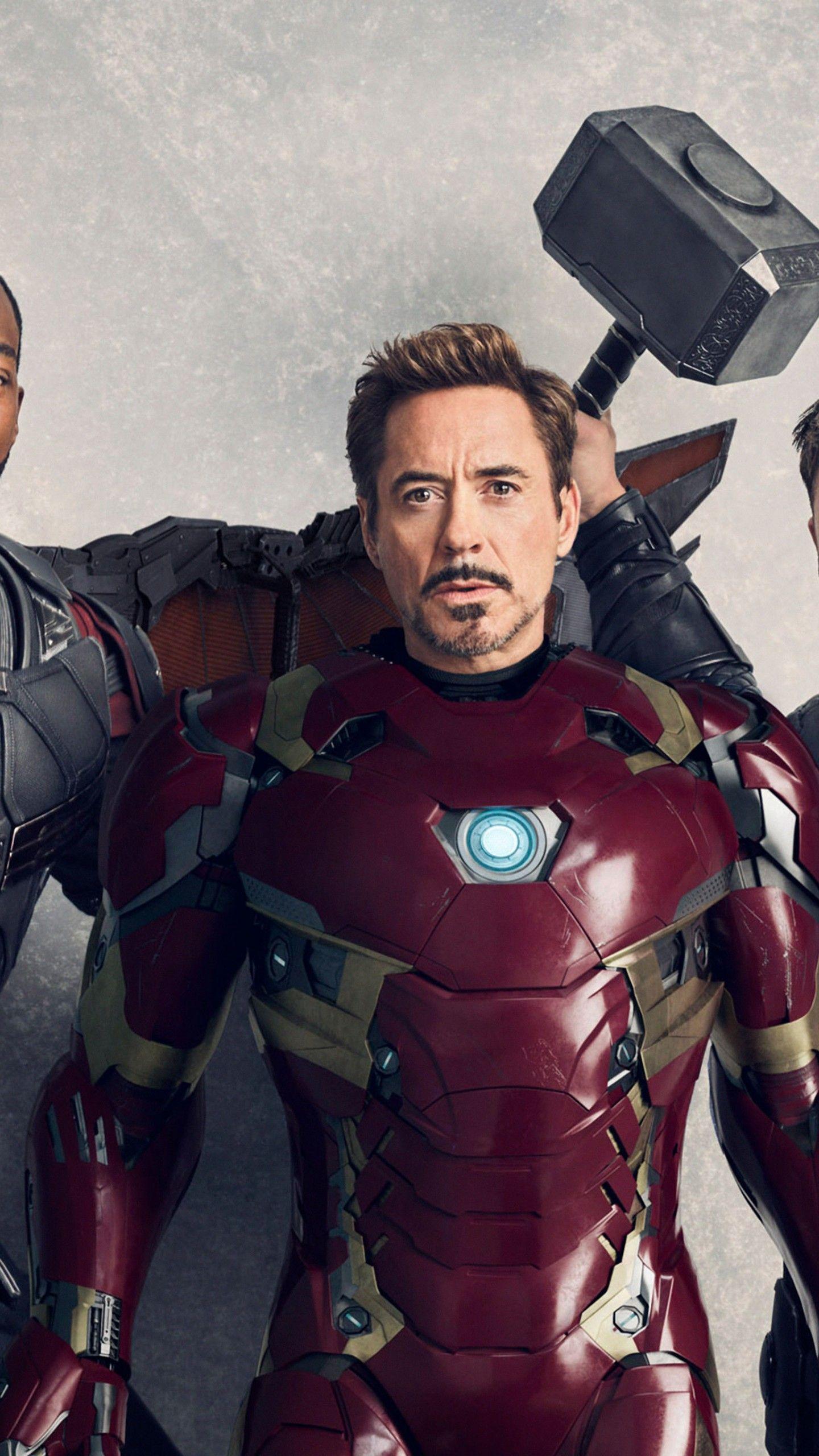 Wallpaper Avengers: Infinity War, Falcon, Iron Man, Thor, Anthony Mackie, Robert Downey Jr., Chris Hemsworth, 5k, Movies