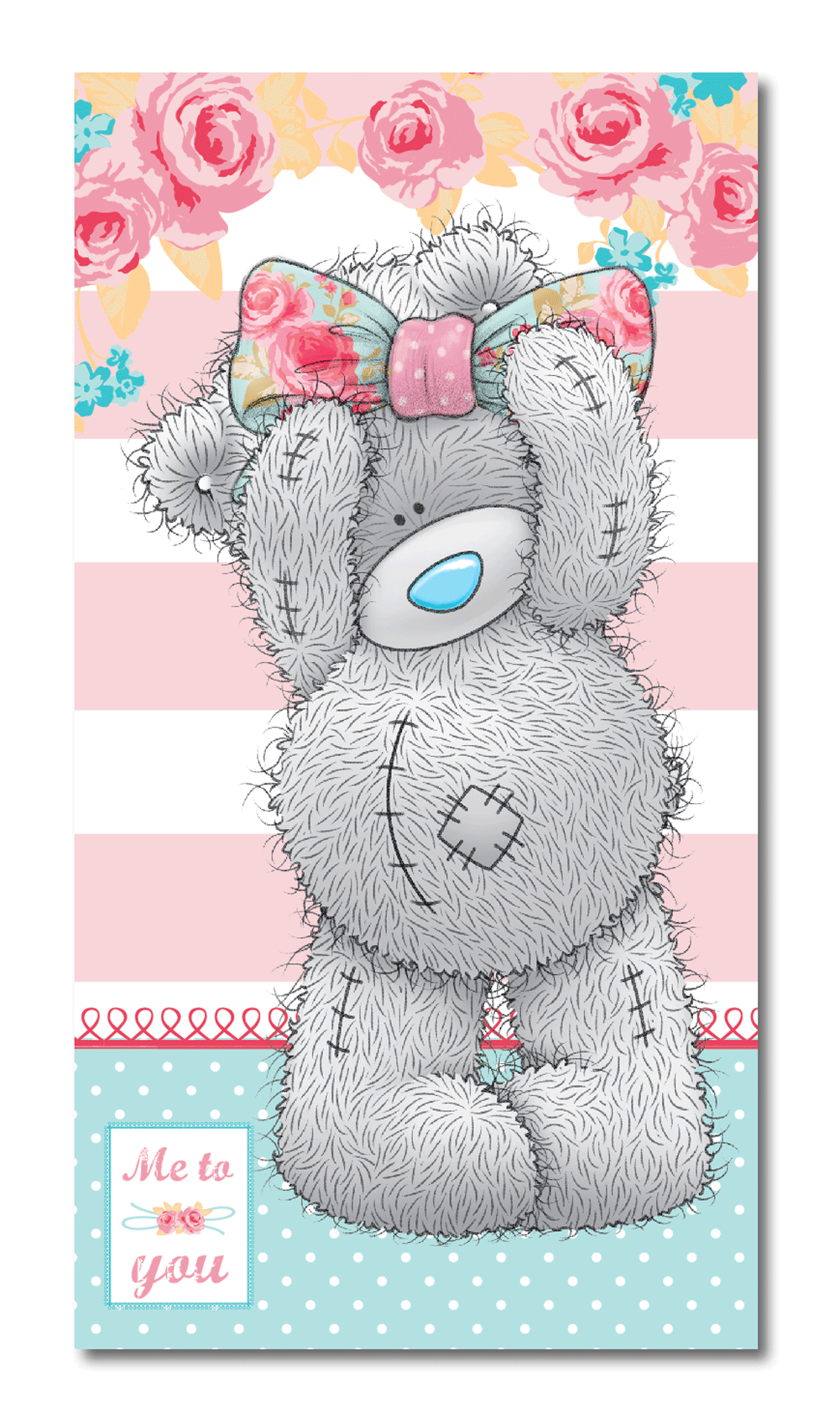 Tatty Teddy With Bow Me To You Greeting Card