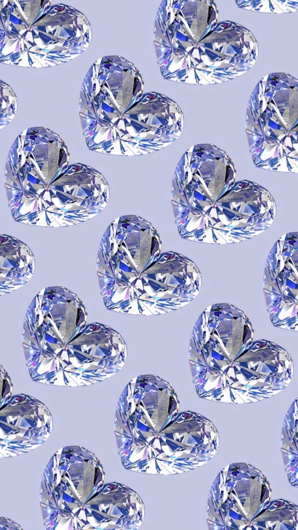 Diamond Hearts Wallpaper.By Artist Unknown. wallpaper in 2019