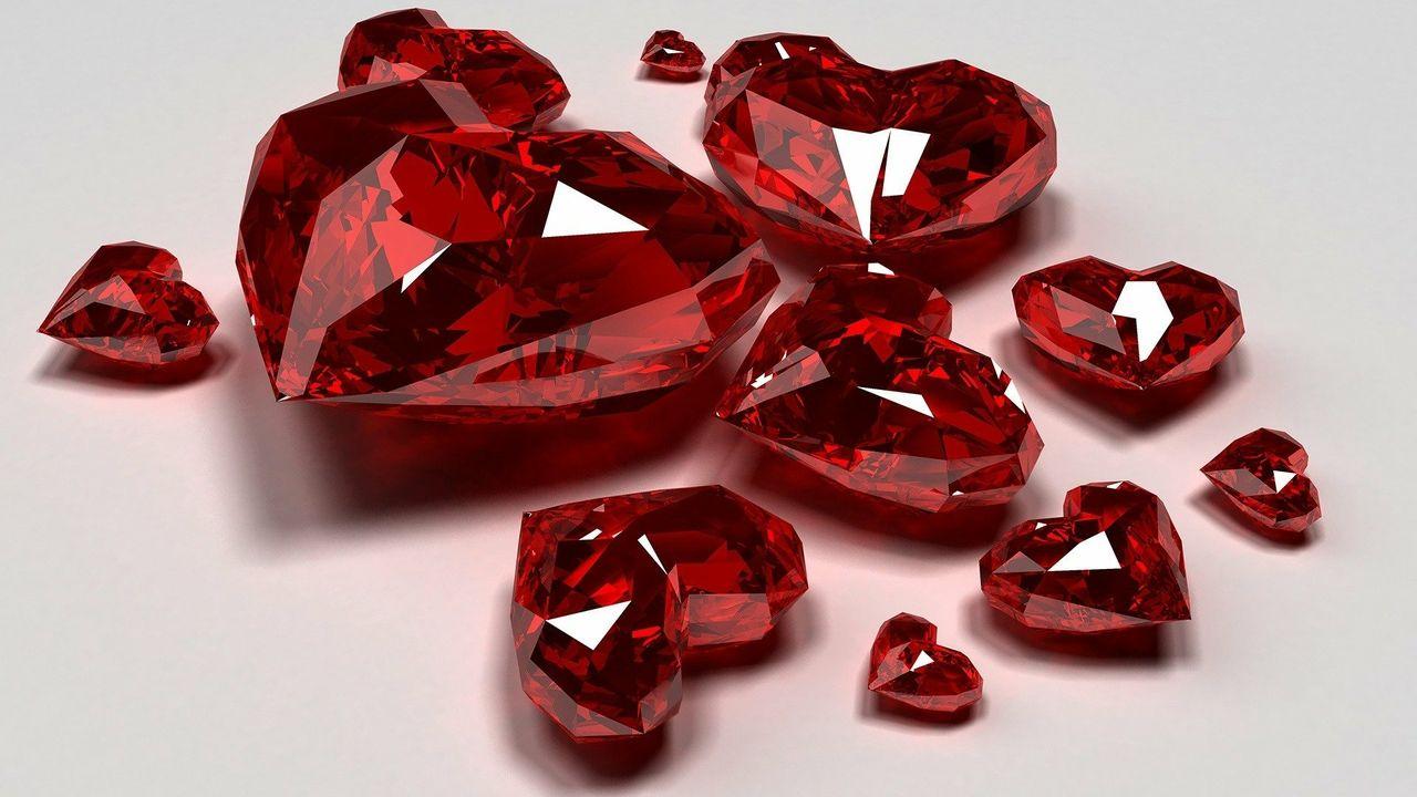 Red Heart Diamond Image Wallpaper. Download wallpaper page