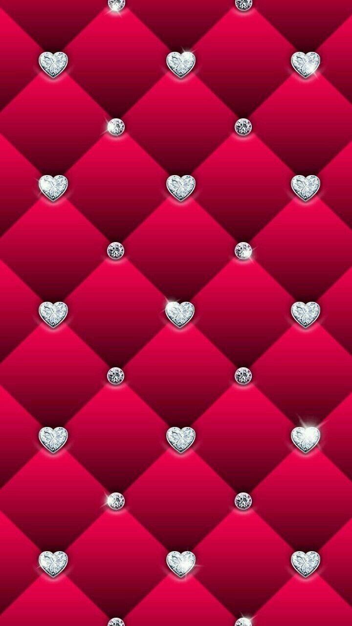Red Diamond Hearts Wallpaper Awesome Red and Diamonds Wallpaper