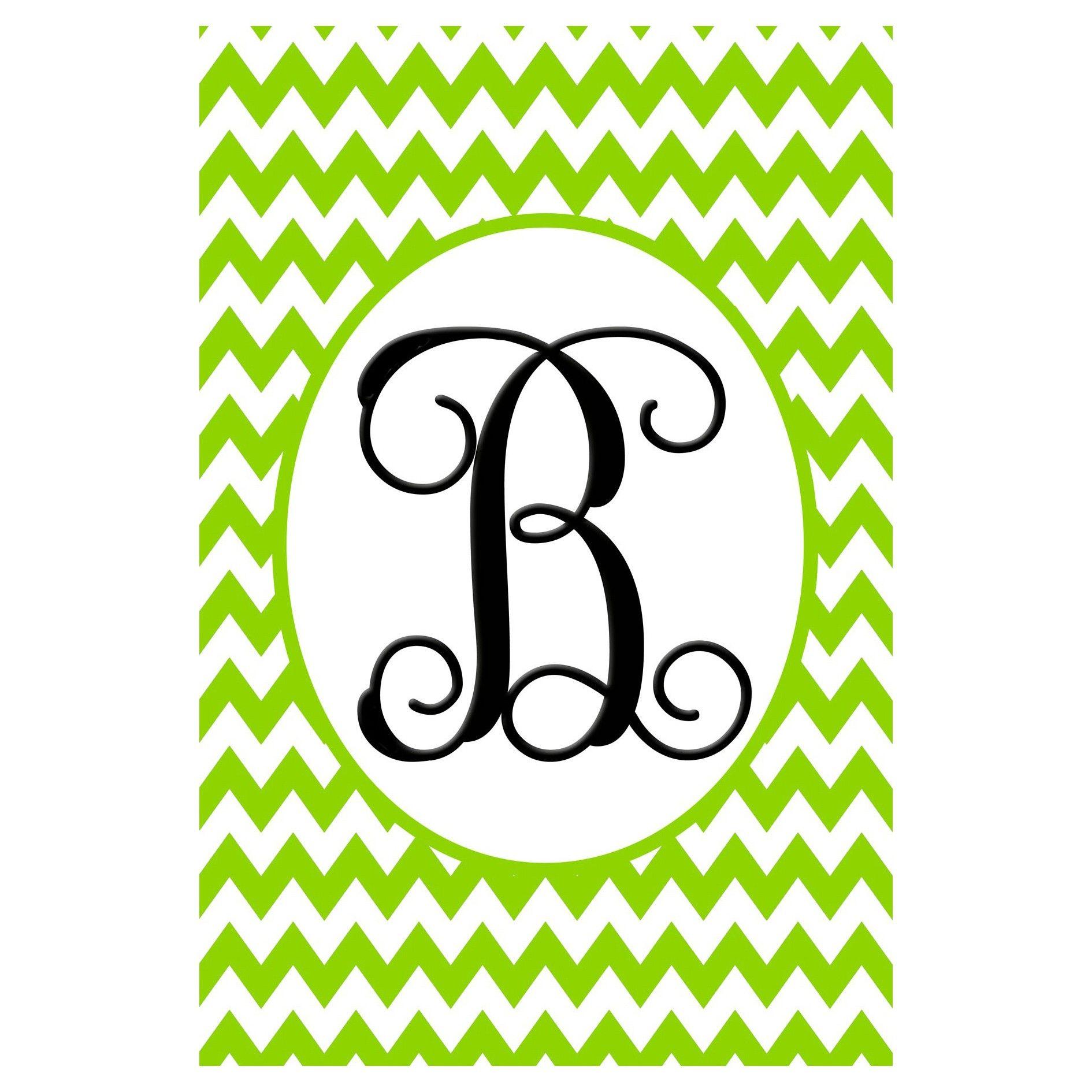 Monogram Garden Flag B. Home Outdoor Decoration