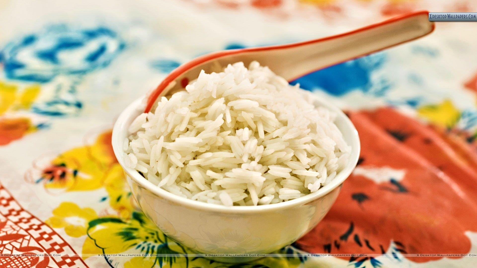 Rice In A Bowl on Table Wallpaper