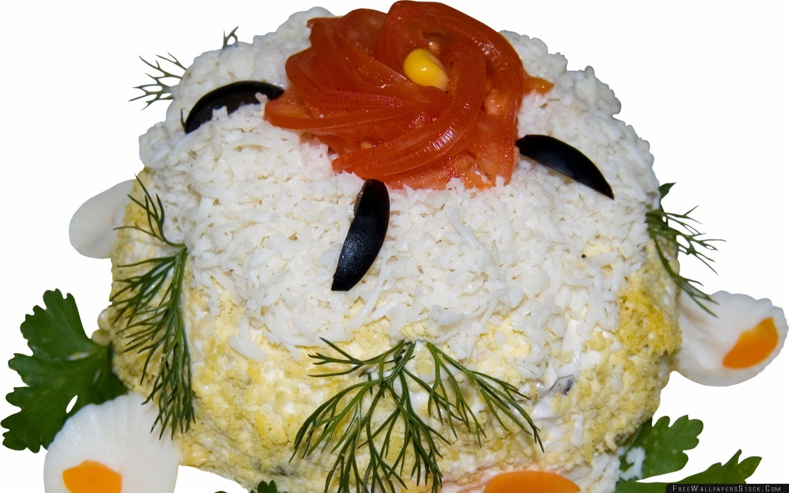 Rice Dish Eating Dressing Vegetables Wallpaper