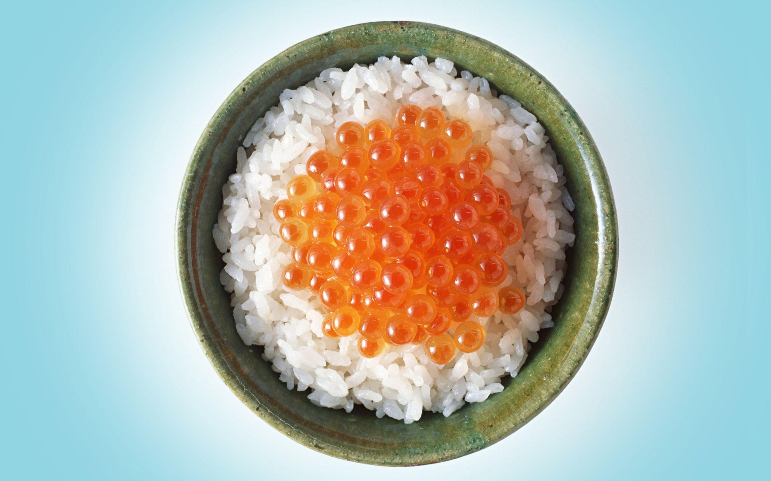 Rice With Red Caviar Wallpaper