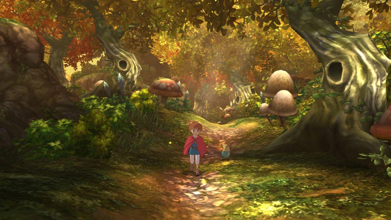 NI NO KUNI WRATH OF THE WHITE WITCH art nature landscapes trees