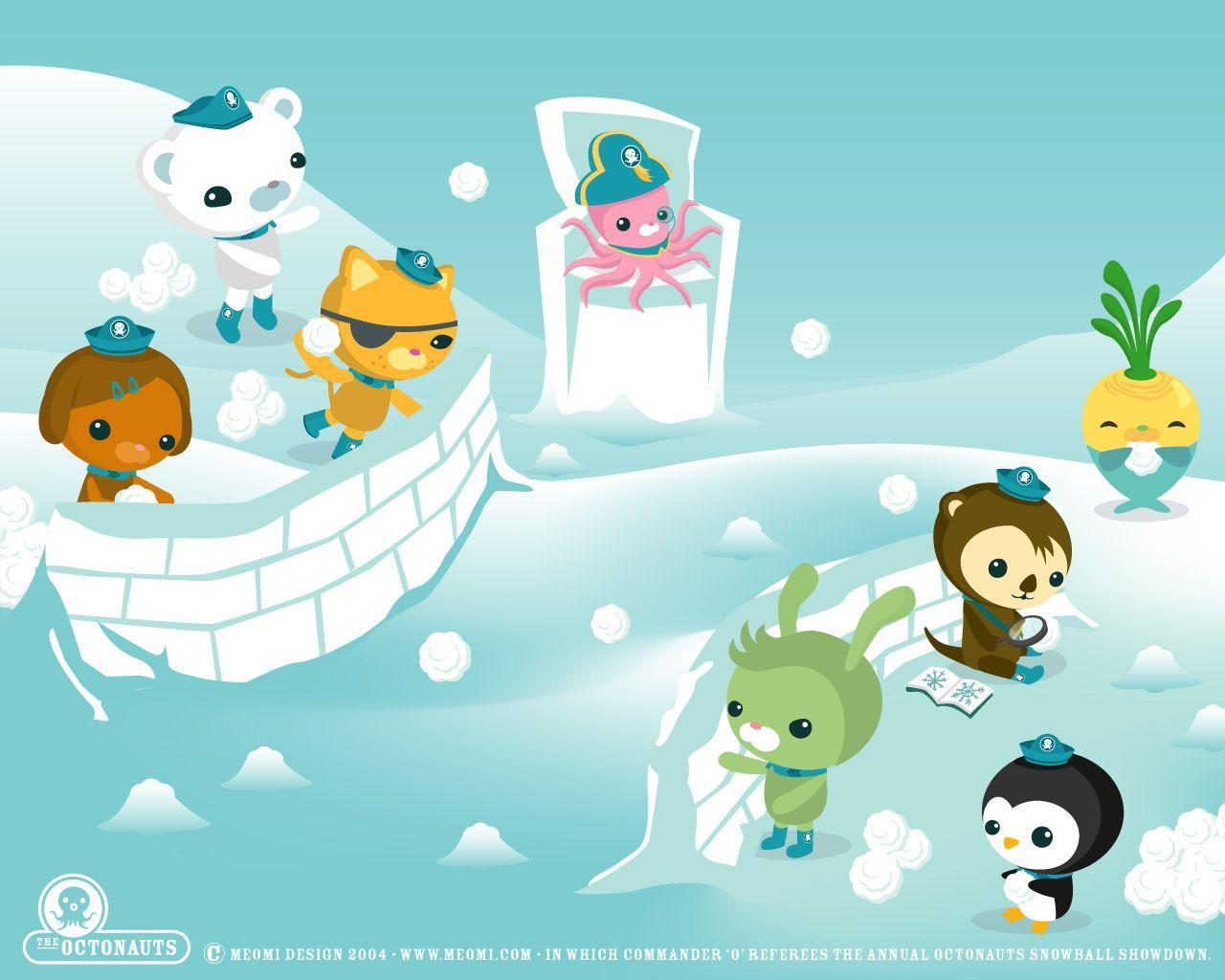 Kawaii snowball fight!. octonauts. Octonauts party, Wallpaper