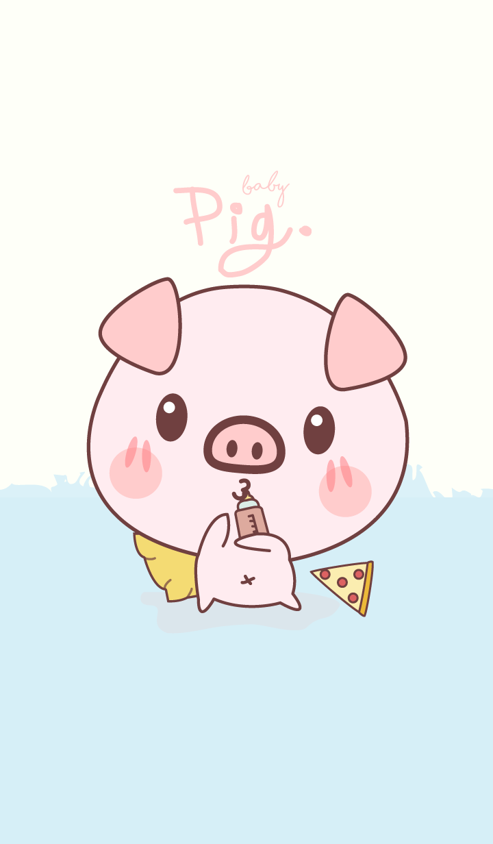 I Love Pig. So cute. Pig wallpaper, Baby pigs, Pig cartoon